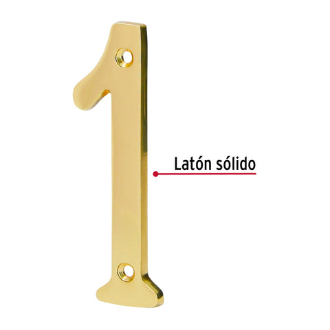 Número 1 de latón sólido 4', HERMEX | NUCH-1 | 43679