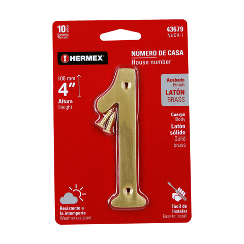 Número 1 de latón sólido 4', HERMEX | NUCH-1 | 43679