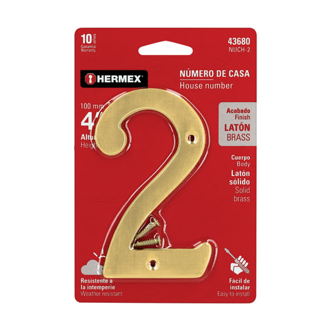 Número 2 de latón sólido 4', HERMEX | NUCH-2 | 43680