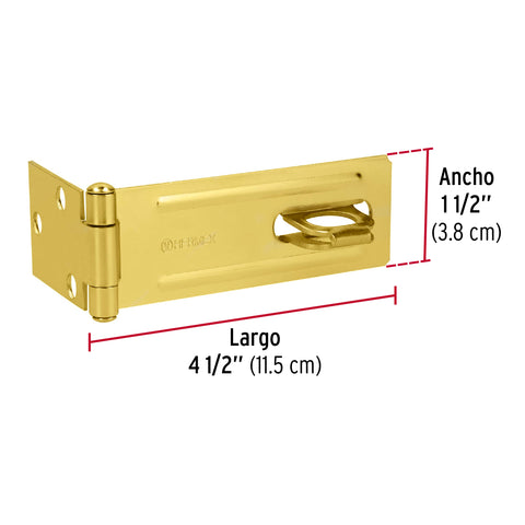 Portacandado de acero latonado 4-1/2', HERMEX | POCL-450 | 43745