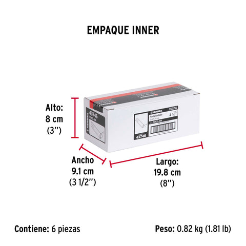 Portacandado de acero zincado 4-1/2', HERMEX | POCZ-450 | 43746