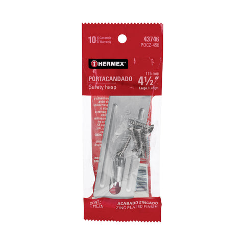 Portacandado de acero zincado 4-1/2', HERMEX | POCZ-450 | 43746