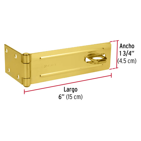 Portacandado de acero latonado 6', HERMEX | POCL-600 | 43750