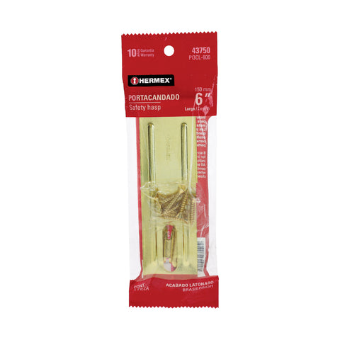 Portacandado de acero latonado 6', HERMEX | POCL-600 | 43750