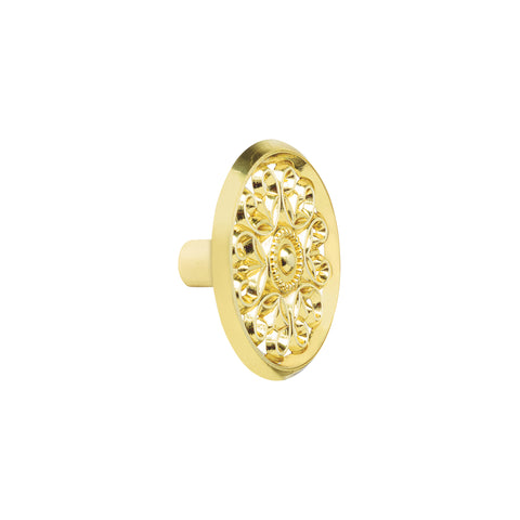 Perilla metálica estilo 'Colonial', latón brillante, HERMEX | PER-052 | 43816