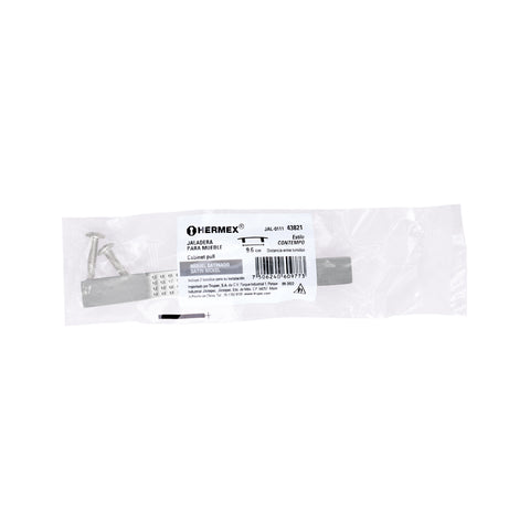 Jaladera de 96mm, línea Contempo, níquel, HERMEX | JAL-0111 | 43821