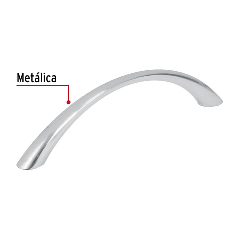 Jaladera de 96mm, línea Arco, níquel, HERMEX | JAL-0211 | 43824