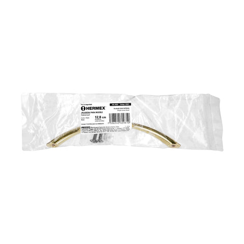 Jaladera de 128mm, línea Arco, latón brillante | JAL-0222 | 43825