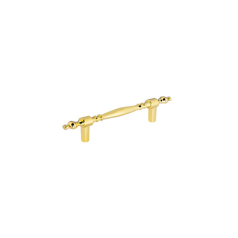 Jaladera metálica de 76mm estilo 'Colonial', latón brillante | JAL-0521 | 43836