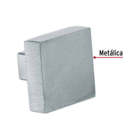 Perilla metálica estilo 'Andamio' acabado níquel satinado | PER-091 | 43900