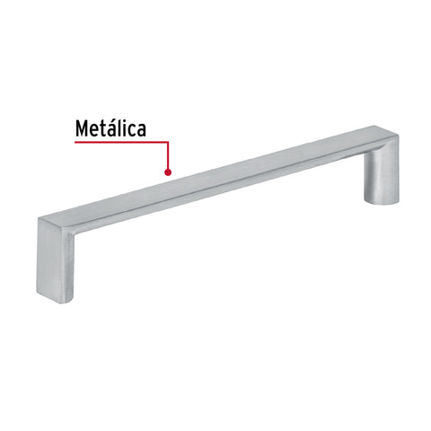 Jaladera de 128mm, línea Andamio, níquel, HERMEX | JAL-0912 | 43902