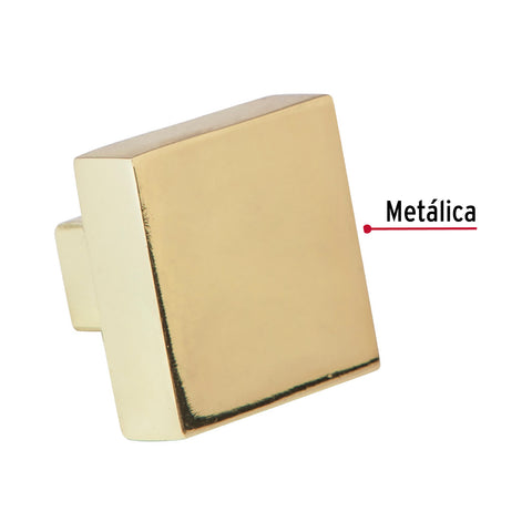 Perilla metálica estilo 'Andamio' acabado latón brillante | PER-092 | 43905