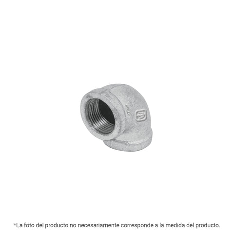 Codo 90° acero galvanizado de 1/4', FOSET | CG-507 | 43964
