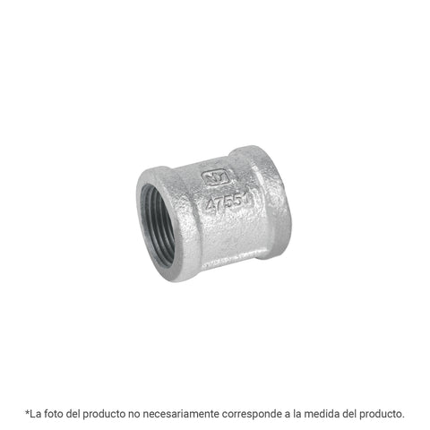 Cople reforzado de acero galvanizado de 1/4', FOSET | CG-207 | 43965