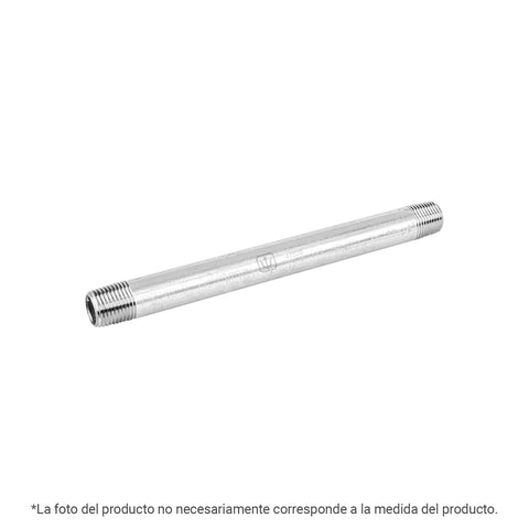 Niple de acero galvanizado 1/4' x 4', FOSET | CG-451 | 43983