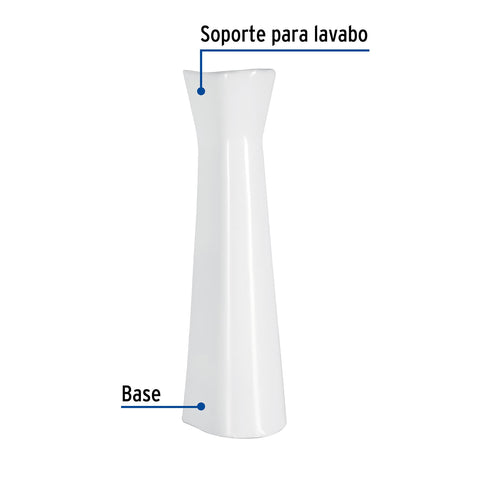 Pedestal de porcelana para lavabo, blanco, FOSET | MUBA-20B | 44005