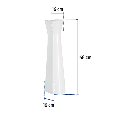 Pedestal de porcelana para lavabo, blanco, FOSET | MUBA-20B | 44005