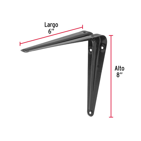 Ménsula de acero gris 6 x 8', FIERO | ME-8G | 44007