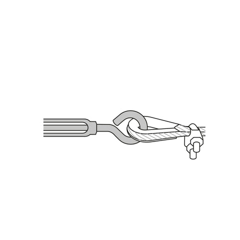 Tensor zinc 3/16' gancho-argolla, FIERO | TEN-3/16A | 44053