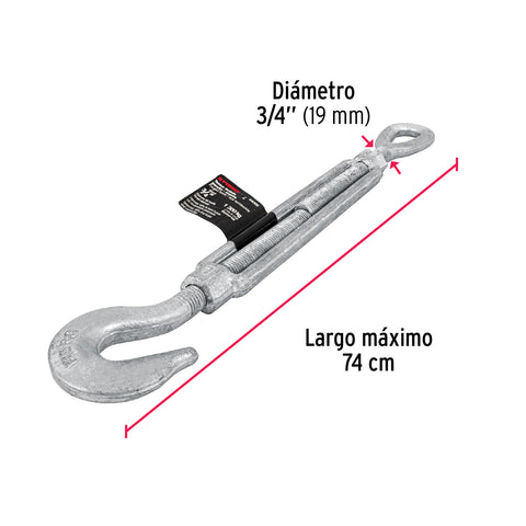 Tensor forjado 3/4' gancho-argolla, FIERO | TENF-3/4 | 44069