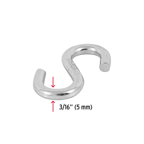 Gancho 'S' de 3/16' de acero para cable, FIERO | GANS-3/16 | 44091