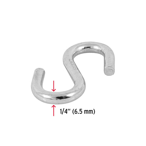 Gancho 'S' de 1/4' de acero para cable, FIERO | GANS-1/4 | 44092