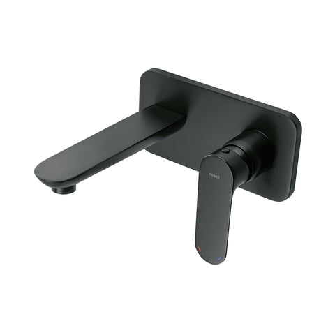 Monomando a pared para lavabo, negro, FOSET RIVIERA | RIM-92M | 44095