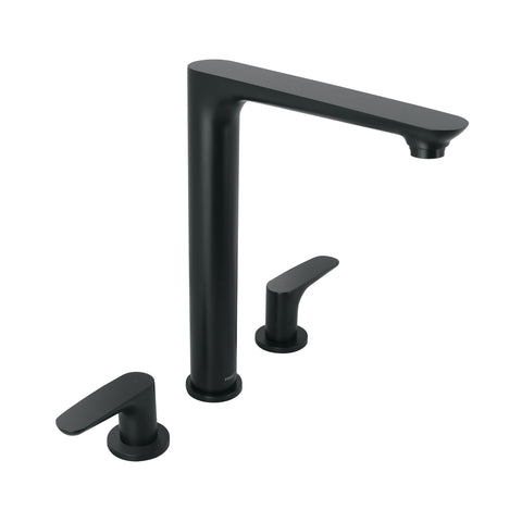 Mezcladora cuello alto para fregadero, negro, FOSET RIVIERA | RIM-81M | 44096