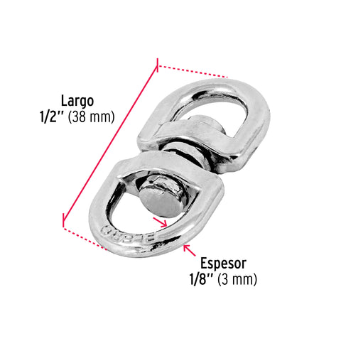Destorcedor metálico de 1/8', FIERO | DESZ-1/8 | 44097