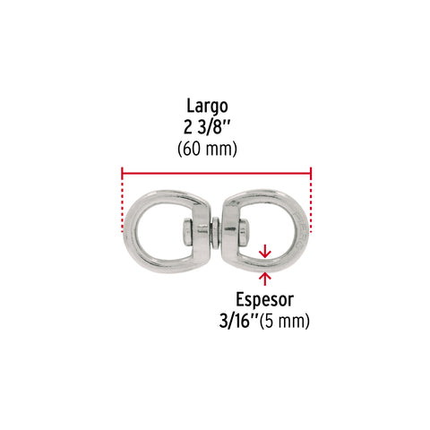 Destorcedor metálico de 3/16', FIERO | DESZ-3/16 | 44099