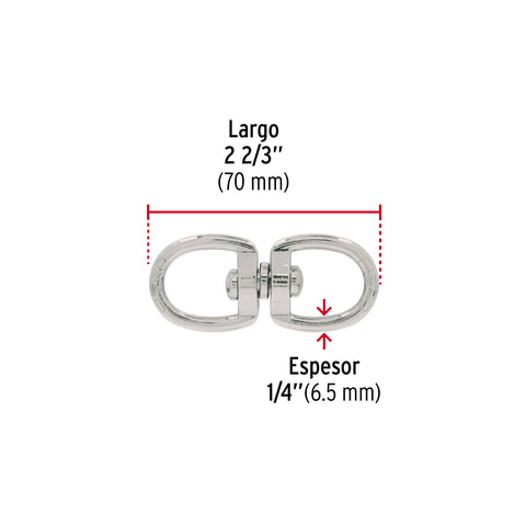 Destorcedor metálico de 1/4', FIERO | DESZ-1/4 | 44100