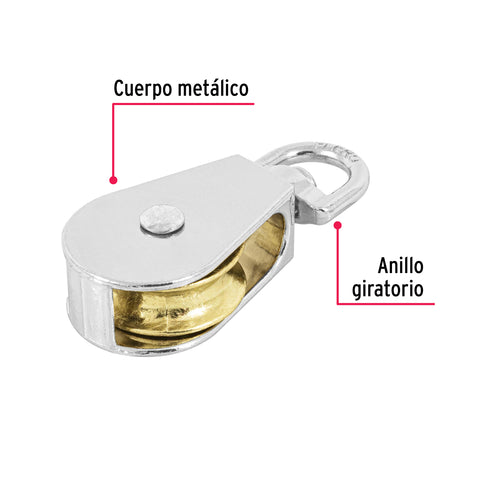 Garrucha metálica para noria de 1', FIERO | GANO-1 | 44114