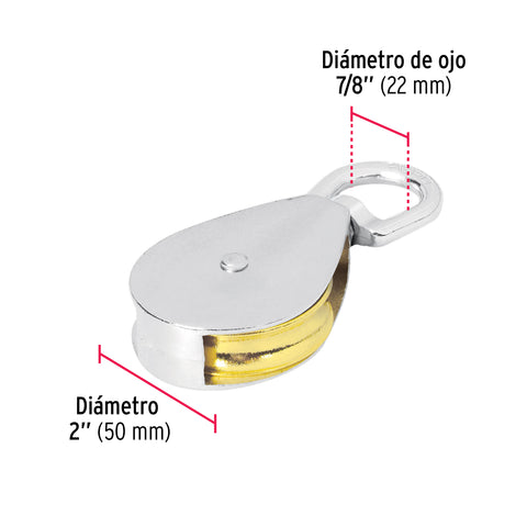 Garrucha metálica para noria de 2', FIERO | GANO-2 | 44116