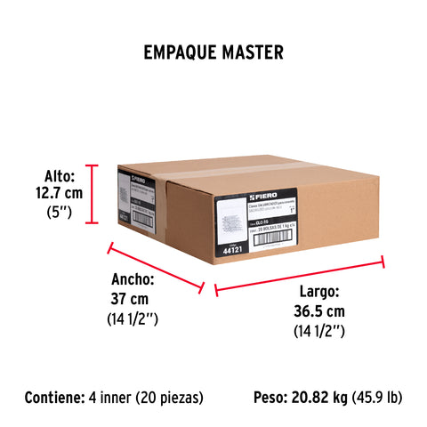 Bolsa con 1 kg de clavos para concreto galvanizados 1' | CLC-1G | 44121