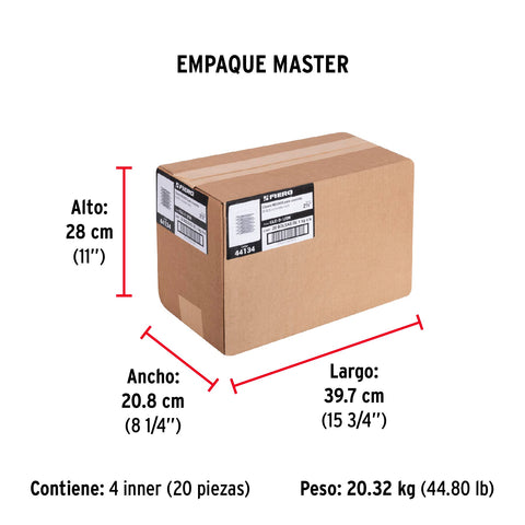 Bolsa con 1 kg de clavos para concreto negros 2-1/2', FIERO | CLC-2-1/2N | 44134