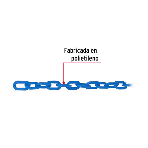 Metro de cadena de 3 mm de plástico azul, carrete de 50 m | CAPL-3Z | 44163