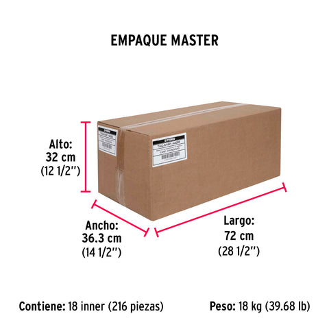 Bolsa con 50 taquetes de plástico 5/16', FIERO | TAQ-5/16P | 44200