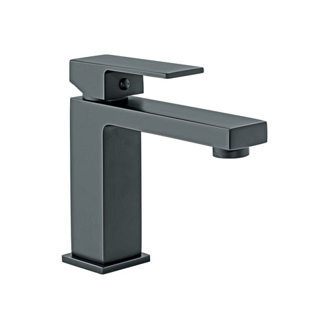 Monomando corto para lavabo, negro, FOSET KUBO | KUM-45M | 44203