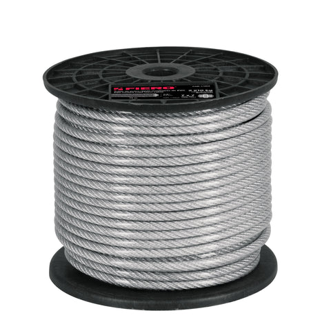Metro de cable rígido 1/4' acero 7x7 recubierto PVC, 75 m | CAB-1/4RX | 44218
