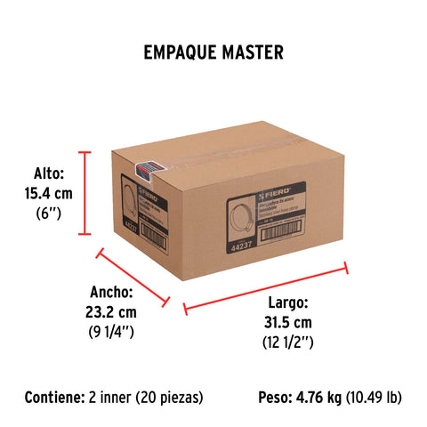 Bolsa c/10 abrazaderas sin fin reforzadas # 16, 3/4 - 1-1/2' | AB-16 | 44237
