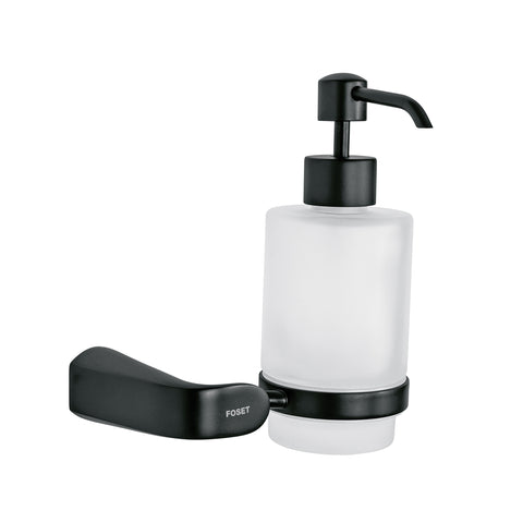 Dispensador de jabón a pared, negro, FOSET RIVIERA | RIA-75M | 44278