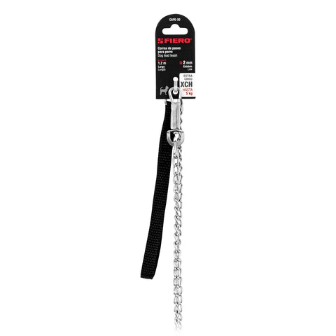 Cadena de paseo para perro de 1.2 m x 2 mm, FIERO | CAPE-20 | 44280