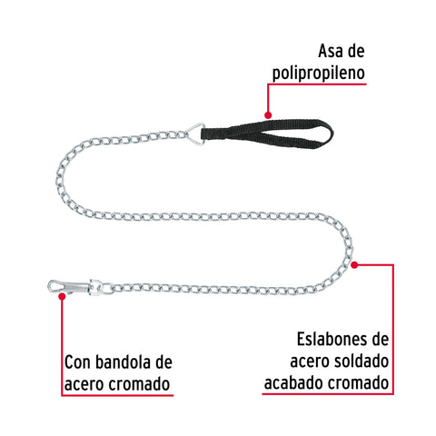 Cadena de paseo para perro de 1.2 m x 3 mm, FIERO | CAPE-30 | 44282