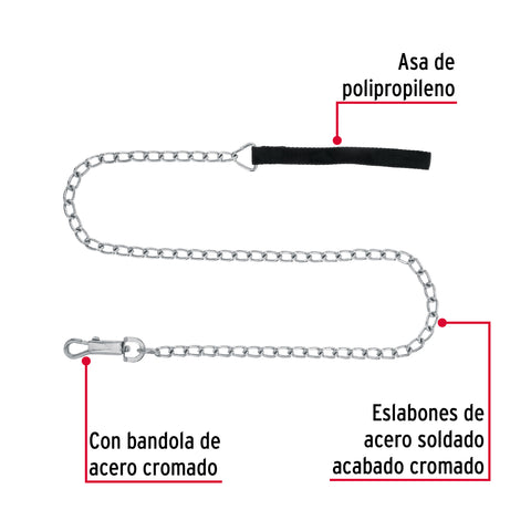 Cadena de paseo para perro de 1.2 m x 3.5 mm, FIERO | CAPE-35 | 44283