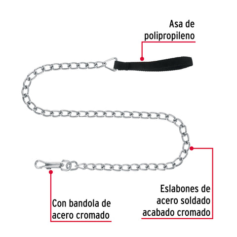 Cadena de paseo para perro de 1.2 m x 5 mm, FIERO | CAPE-50 | 44286