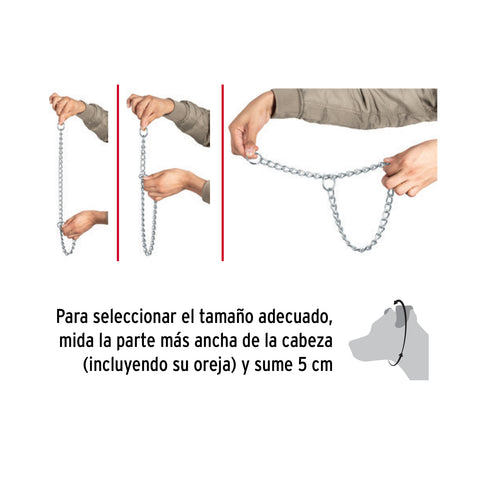Collar de entrenamiento para perro, 55 cm, eslabón 3.5 mm | CACA-35 | 44292