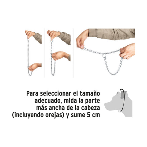 Collar de entrenamiento para perro, 60 cm, eslabón de 4 mm | CACA-40 | 44293