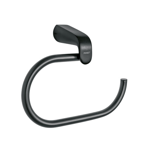 Toallero argolla, negro, FOSET RIVIERA | RIA-77M | 44297