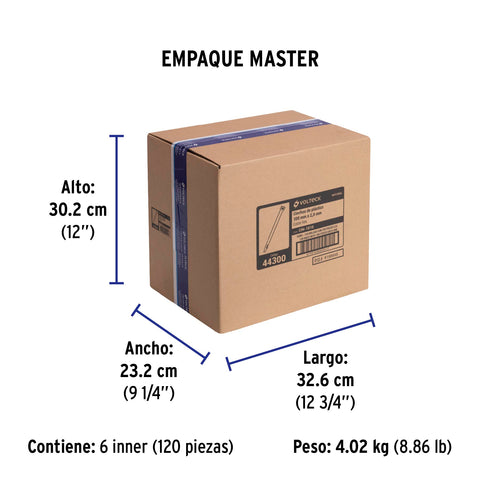 Bolsa con 100 cinchos plásticos 18 lb, 100x2.5 mm, naturales | CIN-1810 | 44300