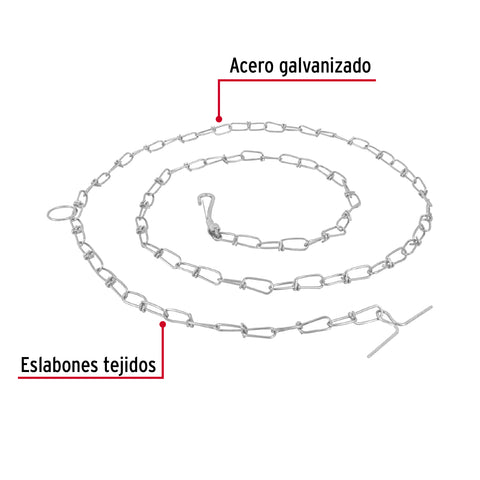 Cadena de 1.8 m de amarre para perro, 2.1 mm, FIERO | CAPE-25V | 44313